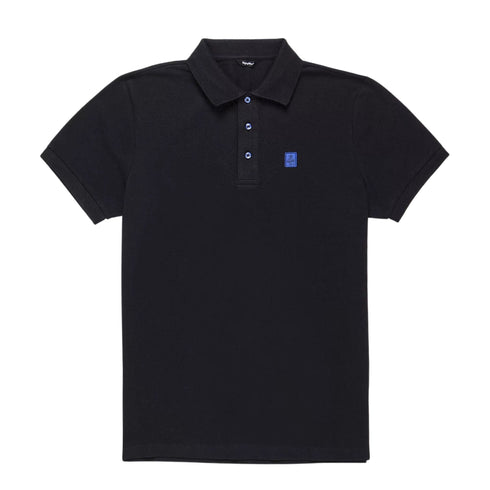 Polo Uomo con patch logo sul petto Nero Refrigiwear- Francavilla Moda